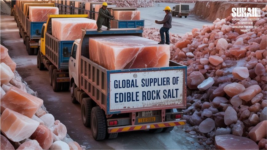 Premium bulk Himalayan pink salt from Suhail Salt, Pakistan's leading manufacturer and wholesale exporter.