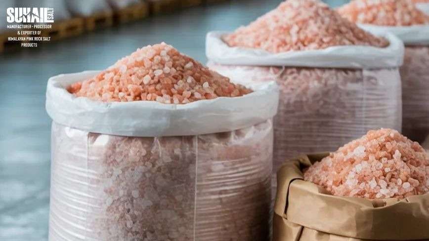 Hand-mined pink Himalayan rock salt crystals at Khewra Salt Mine Pakistan Suhail Salt direct source