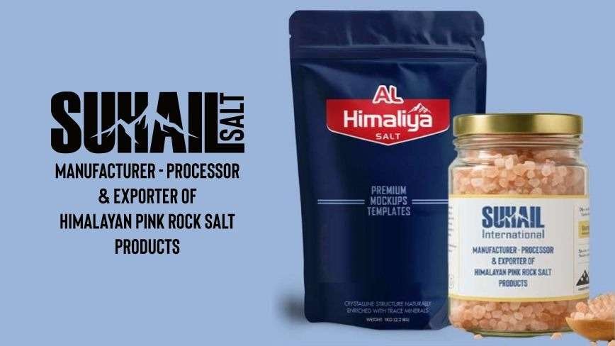 Custom private label Himalayan salt packaging showcasing brand identity and premium retail-ready design
