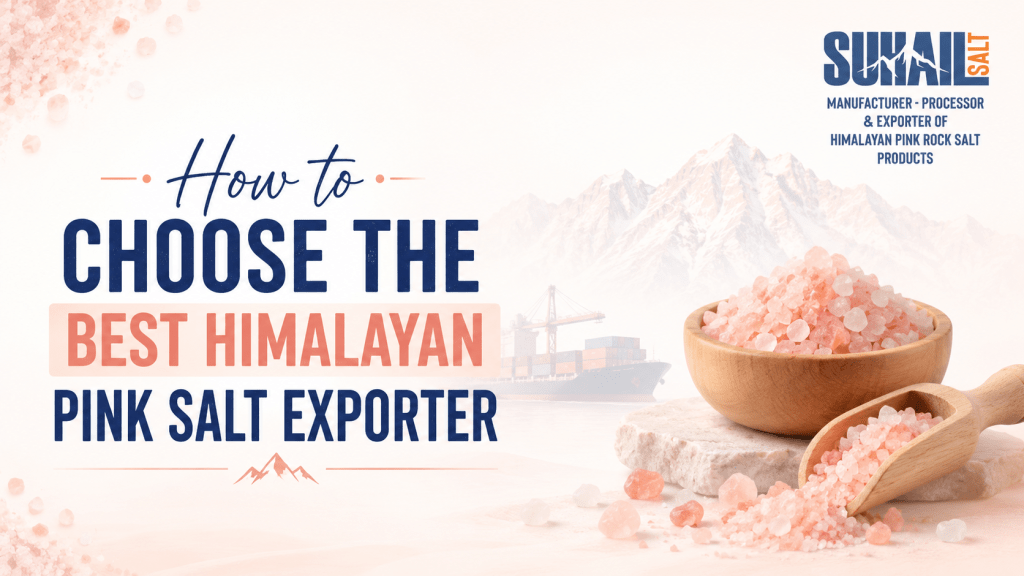 Workers carefully mining authentic Himalayan pink rock salt at Suhail Salt mines, showcasing ethical extraction for global export.